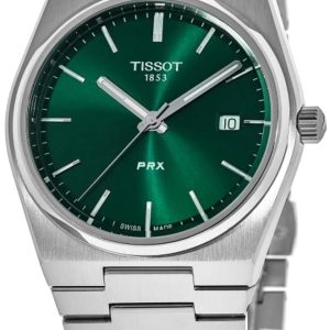 Tissot Herrklocka T137.410.11.091.00 Prx Grön/Stål ⌀40 mm