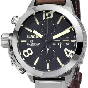 U-Boat Herrklocka 7430/A Classico Svart/Läder ⌀45 mm