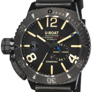 U-Boat Herrklocka 9015 Classico Svart/Gummi ⌀46 mm