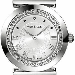 Versace Damklocka P5Q99D001S001 Vanity Silverfärgad/Läder ⌀35 mm