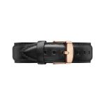 daniel wellington sheffield leather strap rose gold