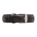 daniel wellington york leather strap silver