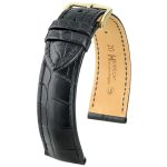 hirsch genuine alligator svart