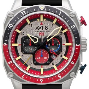 AVI-8 Herrklocka AV-4100-03 Hawker Hunter Grå/Läder ⌀43 mm