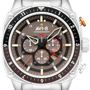 AVI-8 Herrklocka AV-4100-33 Hawker Hunter Grå/Stål ⌀43 mm