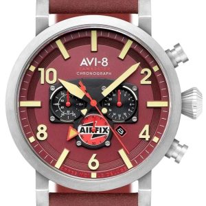 AVI-8 Herrklocka AV-4107-04 Dambuster Röd/Läder ⌀43 mm