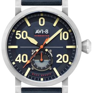 AVI-8 Herrklocka AV-4113-01 Dambuster Blå/Läder ⌀43 mm