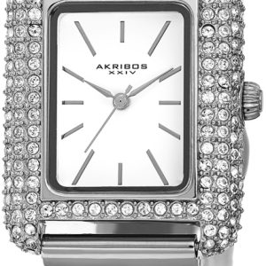 Akribos XXIV Damklocka AK1108SS Crystal Vit/Stål