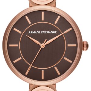 Armani Exchange Damklocka AX5384 Brooke Brun/Roséguldstonat stål