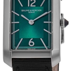 Baume & Mercier Damklocka M0A10630 Hampton Grön/Läder