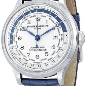 Baume & Mercier Herrklocka M0A10106 Capeland Vit/Läder Ø44 mm