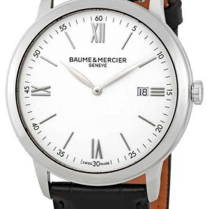 Baume & Mercier Herrklocka M0A10414 Classima Vit/Läder Ø42 mm