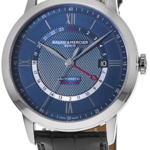 Baume & Mercier Herrklocka M0A10482 Classima Blå/Läder Ø42 mm