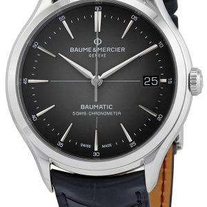 Baume & Mercier Herrklocka M0A10550 Clifton Grå/Läder ⌀40 mm