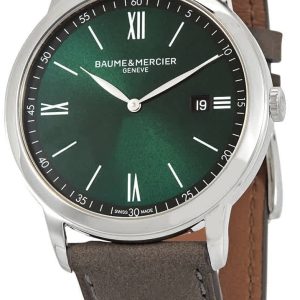 Baume & Mercier Herrklocka M0A10607 Classima Grön/Läder Ø42 mm