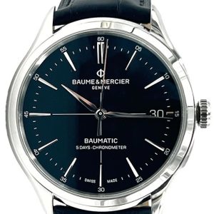 Baume & Mercier Herrklocka M0A10692 Clifton Svart/Läder ⌀40 mm