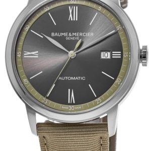 Baume & Mercier Herrklocka M0A10695 Classima Grå/Textil Ø42 mm