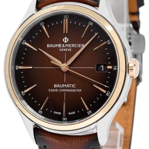Baume & Mercier Herrklocka M0A10713 Clifton Brun/Läder ⌀40 mm