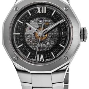Baume & Mercier Herrklocka M0A10715 Riviera Grå/Stål Ø39 mm
