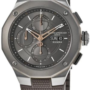 Baume & Mercier Herrklocka M0A10722 Riviera Grå/Gummi Ø42 mm