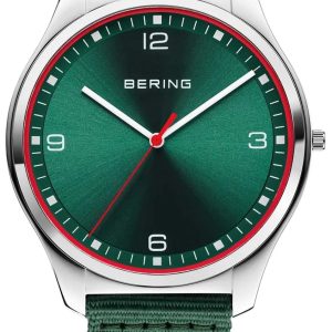 Bering Herrklocka 18342-508 Ultra Slim Grön/Textil ⌀42 mm