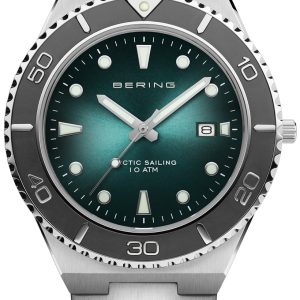 Bering Herrklocka 18940-708 Classic Grön/Stål ⌀43 mm