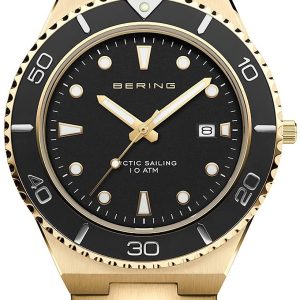 Bering Herrklocka 18940-732 Classic Svart/Gulguldtonat stål ⌀43 mm