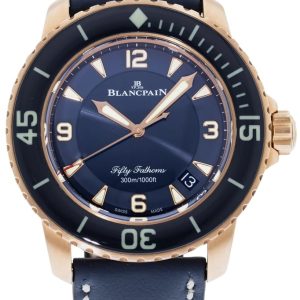 Blancpain Herrklocka 5015-3603C-63B Fifty Fathoms Blå/Gummi Ø45 mm
