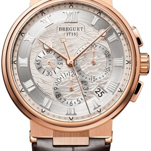 Breguet Herrklocka 5527BR-12-9WV Marine Silverfärgad/Läder Ø42.3 mm
