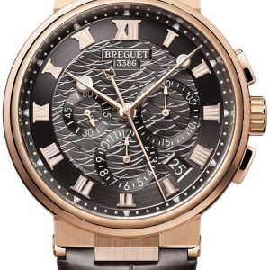 Breguet Herrklocka 5527BR-G3-9WV Marine Grå/Läder Ø42.3 mm