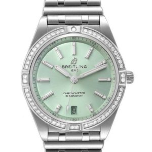 Breitling Damklocka A10380591L1A1 Chronomat Automatic 36 Grön/Stål