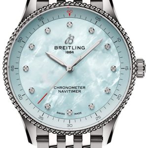 Breitling Damklocka A77320171C1A1 Navitimer 32 Blå/Stål Ø32 mm