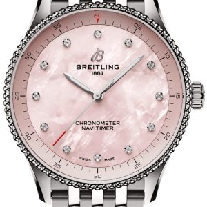 Breitling Damklocka A77320D91K1A1 Navitimer 32 Rosa/Stål Ø32 mm