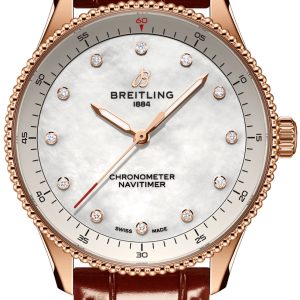 Breitling Damklocka R77320E61A1P1 Navitimer 32 Vit/Läder ⌀32 mm