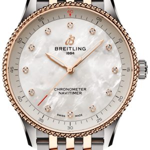 Breitling Damklocka U77320E61A1U1 Navitimer 32 Vit/Läder ⌀32 mm