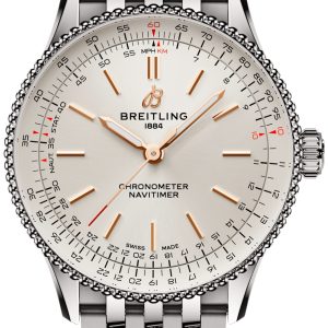 Breitling Herrklocka A17327211G1A1 Navitimer Automatic 36 Vit/Stål
