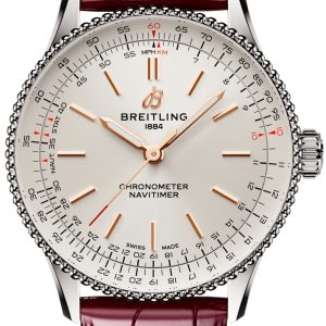 Breitling Herrklocka A17327211G1P1 Navitimer Automatic 36 Vit/Läder