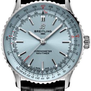 Breitling Herrklocka A17329171C1P1 Navitimer Blå/Läder ⌀41 mm