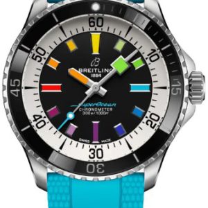 Breitling Herrklocka A17375211B2S1 Superocean Svart/Gummi Ø42 mm