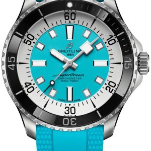 Breitling Herrklocka A17376211L2S2 Superocean Automatic 44 Blå/Gummi