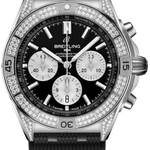 Breitling Herrklocka AB0134721B1S2 Chronomat B01 42 Svart/Gummi Ø42