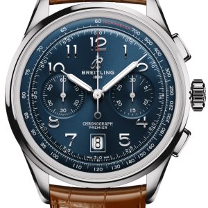 Breitling Herrklocka AB0145171C1P1 Premier Blå/Läder ⌀42 mm