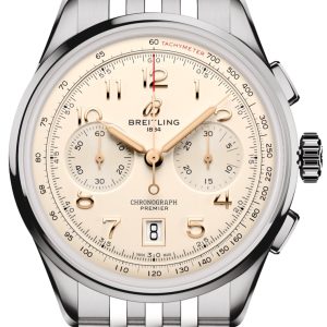 Breitling Herrklocka AB0145211G1A1 Premier Antikvit/Stål ⌀42 mm