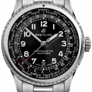 Breitling Herrklocka AB3521U41B1A1 Navitimer Gmt Svart/Stål ⌀43 mm