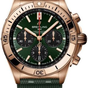 Breitling Herrklocka RB0134101L1S1 Chronomat B01 42 Grön/Gummi Ø42
