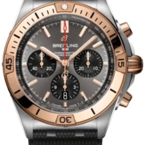 Breitling Herrklocka UB0134101B1S1 Chronomat B01 42 Grå/Gummi Ø42 mm