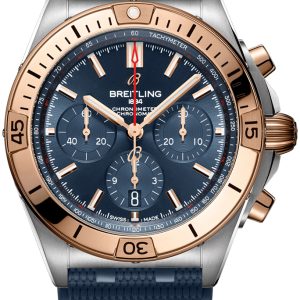 Breitling Herrklocka UB0134101C1S1 Chronomat B01 42 Blå/Gummi Ø42 mm