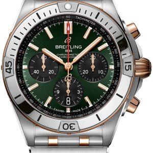Breitling Herrklocka UB0134131L1U1 Chronomat B01 42 Grön/18 karat