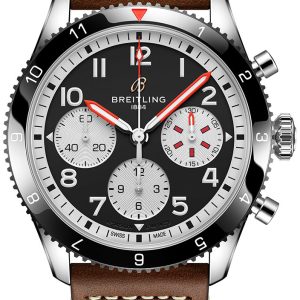 Breitling Herrklocka Y233801A1B1X1 Classic Avi Grå/Läder Ø42 mm