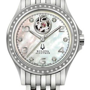 Bulova Damklocka 63R117 Accutron Vit/Stål ⌀34 mm